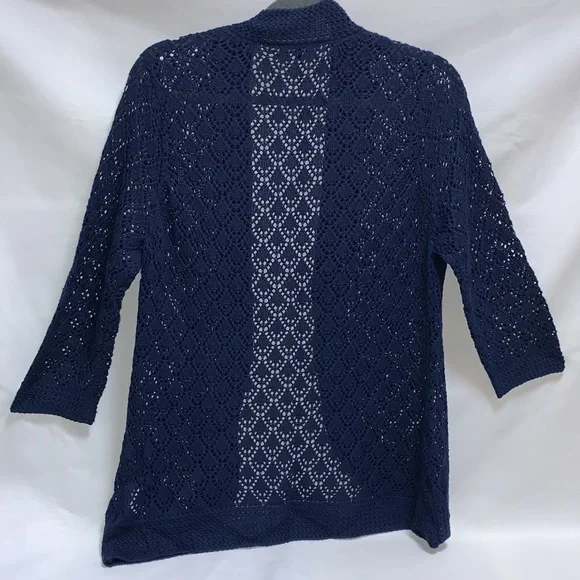 Navy Petite open cardigan - Picture 5 of 7